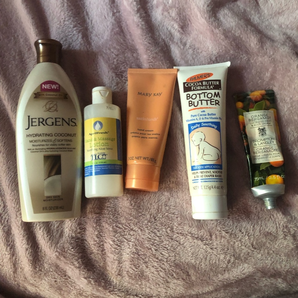 Bundle of five lotions, all different kinds